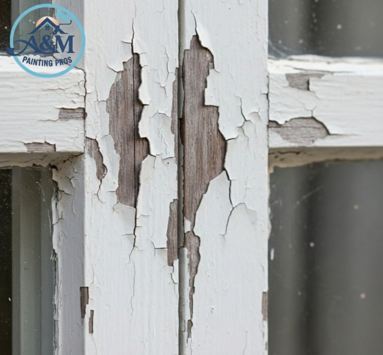 A freshly painted two-story home with cedar siding and crisp white trim